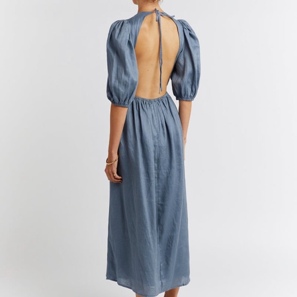 DISSH Blue Open-Back Midi Dress